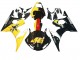 2006-2009 Yamaha YZF R6S Motorcycle Fairings - Yellow Red Glossy Black 46 UK