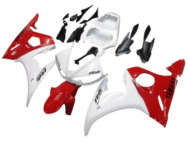 Best 2003-2004 Yamaha YZF R6 Motorcycle Fairings - White Red UK