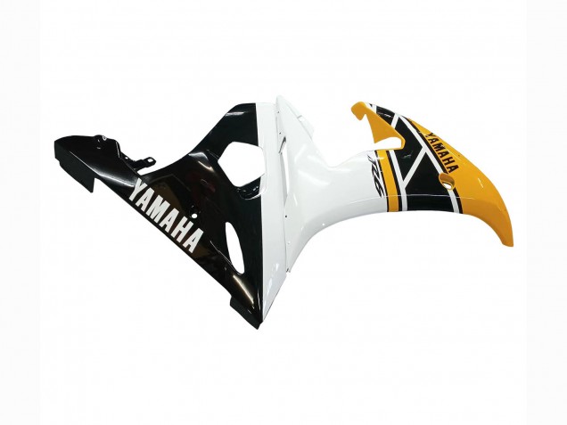 2006-2009 Yamaha YZF R6S Motorcycle Fairings - Yellow White Glossy Black UK