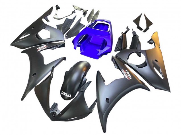 2006-2009 Yamaha YZF R6S Motorcycle Fairings - Blue Matte Black UK