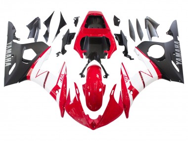 Best 2006-2009 Yamaha YZF R6S Motorcycle Fairings - Red White Matte Black UK