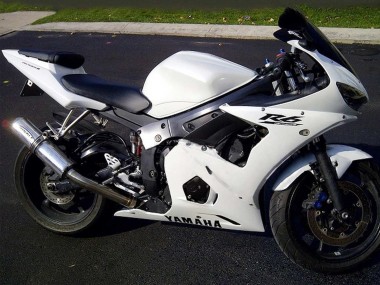 Best 2006-2009 Yamaha YZF R6S Motorcycle Fairings - White Black Decals UK