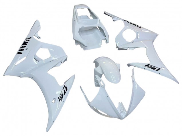 2006-2009 Yamaha YZF R6S Motorcycle Fairings - White Black Decals UK