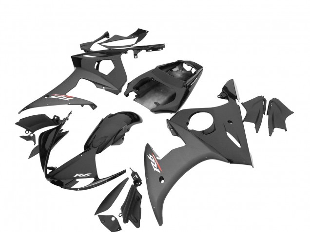 2006-2009 Yamaha YZF R6S Motorcycle Fairings - Glossy Black Matte Black UK