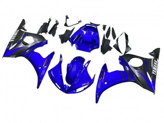 2005 Yamaha YZF 600 R6 Motorcycle Fairings - Glossy Blue Black UK