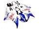 2005 Yamaha YZF 600 R6 Motorcycle Fairings - White Blue Dunlop Fiat Motul UK