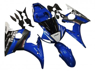 Best 2005 Yamaha YZF 600 R6 Motorcycle Fairings - Blue White Black Yamalube UK