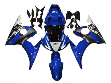 Best 2005 Yamaha YZF 600 R6 Motorcycle Fairings - Blue White Black Yamalube UK