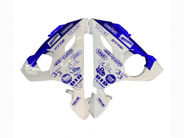 2005 Yamaha YZF 600 R6 Motorcycle Fairings - White Blue Yamalube UK