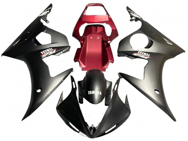 2005 Yamaha YZF 600 R6 Motorcycle Fairing - Matte Black Red UK