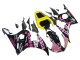 2005 Yamaha YZF 600 R6 Motorcycle Fairings - Black Pink Yellow Repsol 46 UK