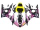 2005 Yamaha YZF 600 R6 Motorcycle Fairings - Black Pink Yellow Repsol 46 UK