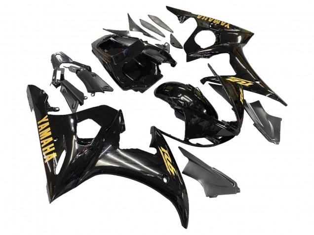 2005 Yamaha YZF 600 R6 Motorcycle Fairings - Black Gold UK