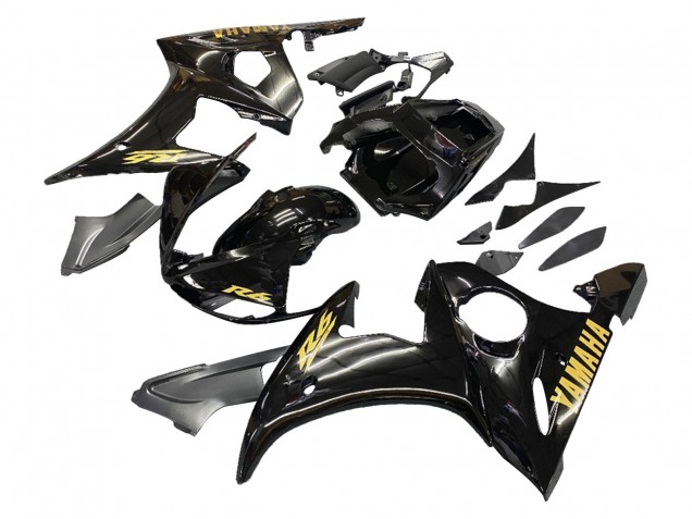 2005 Yamaha YZF 600 R6 Motorcycle Fairings - Black Gold UK