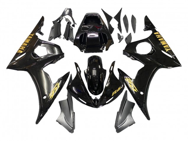 2005 Yamaha YZF 600 R6 Motorcycle Fairings - Black Gold UK