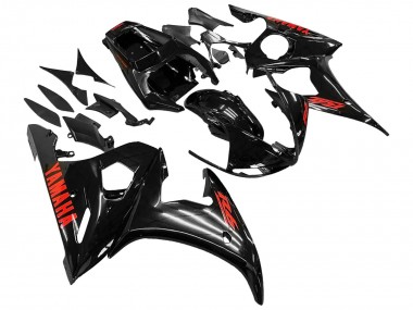 Best 2005 Yamaha YZF 600 R6 Motorcycle Fairings - Black Red UK