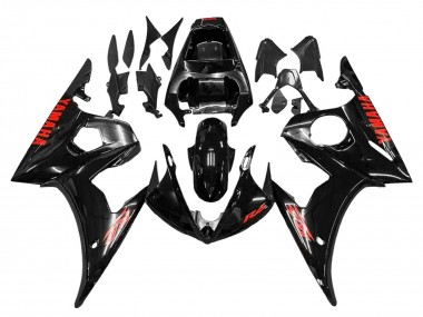 Best 2005 Yamaha YZF 600 R6 Motorcycle Fairings - Black Red UK