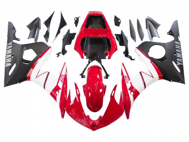 2005 Yamaha YZF 600 R6 Motorcycle Fairings - Red White Matte Black UK
