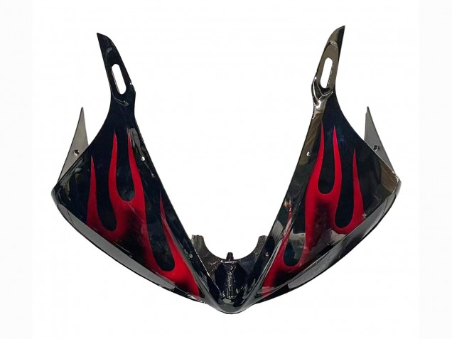 2005 Yamaha YZF 600 R6 Motorcycle Fairings - Black with Red Flame UK