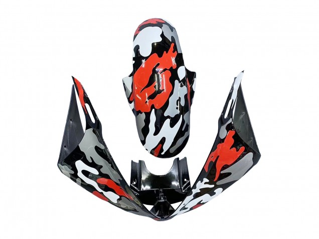 2005 Yamaha YZF 600 R6 Motorcycle Fairings - Black Red Grey Camouflage UK