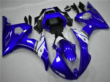 Best 2005 Yamaha YZF 600 R6 Motorcycle Fairings - Blue White UK