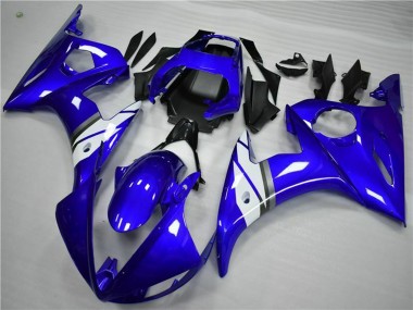 Best 2005 Yamaha YZF 600 R6 Motorcycle Fairings - Blue White UK