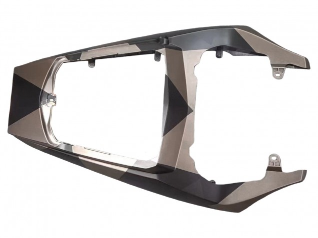 2005 Yamaha YZF 600 R6 Motorcycle Fairings - Matte Black Grey Geometric UK