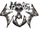 2005 Yamaha YZF 600 R6 Motorcycle Fairings - Matte Black Grey Geometric UK