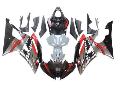 Best 2008-2016 Yamaha YZF 600 R6 Motorcycle Fairings - Silver Black Red Shark 4 UK