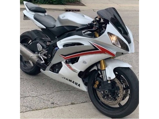 2008-2016 Yamaha YZF 600 R6 Motorcycle Fairings - White Red UK