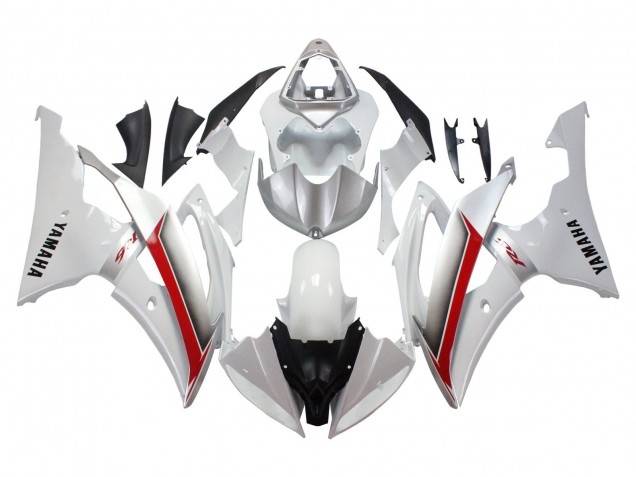 2008-2016 Yamaha YZF 600 R6 Motorcycle Fairings - White Red UK