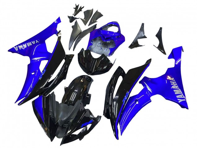 2008-2016 Yamaha YZF 600 R6 Motorcycle Fairings - Blue Glossy Black UK