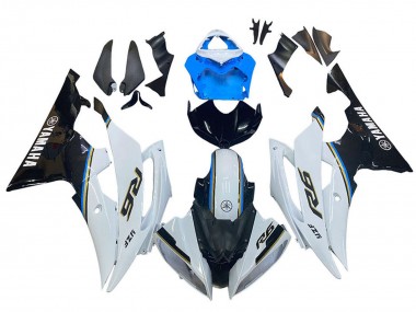 Best 2008-2016 Yamaha YZF 600 R6 Motorcycle Fairing - White Blue Glossy Black UK