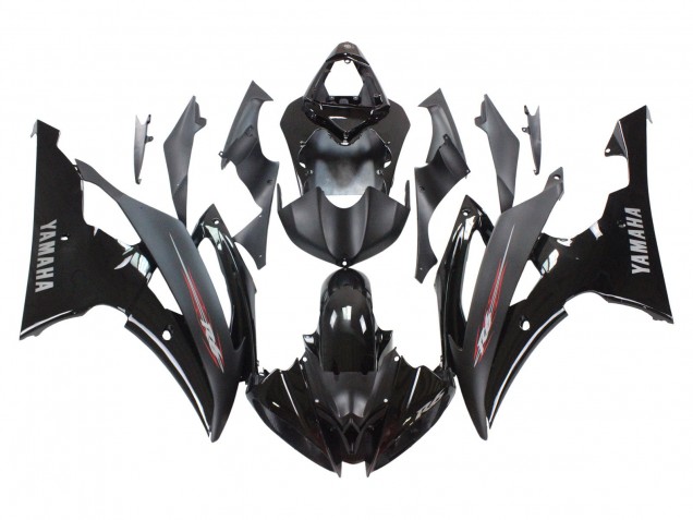 2008-2016 Yamaha YZF 600 R6 Motorcycle Fairings - Glossy Black Matte Black UK