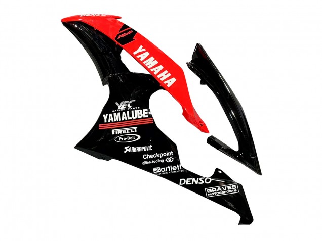 2008-2016 Yamaha YZF 600 R6 Motorcycle Fairings - Red Glossy Black DENSO Yamalube 21 UK