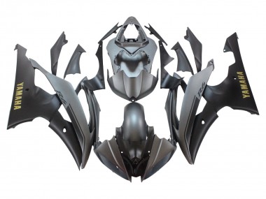 Best 2008-2016 Yamaha YZF 600 R6 Motorcycle Fairings - Grey Matte Black Gold Decals UK