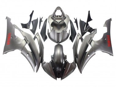 Best 2008-2016 Yamaha YZF 600 R6 Motorcycle Fairings - Matte Grey Red Decals UK