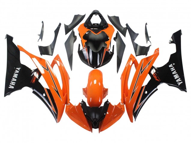 2008-2016 Yamaha YZF 600 R6 Motorcycle Fairings - Orange Black UK