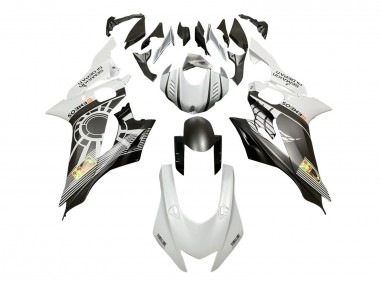 Best 2017-2023 Yamaha YZF 600 R6 Motorcycle Fairings - White Grey Matte Black ENEOS Semakin Didepan UK