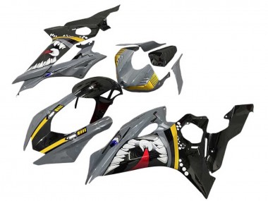 Best 2017-2023 Yamaha YZF 600 R6 Motorcycle Fairings - Grey Yellow Glossy Black Shark UK