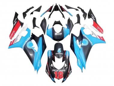 Best 2017-2023 Yamaha YZF 600 R6 Motorcycle Fairings - White Blue Red Black Petronas 18 UK