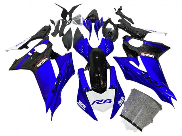2017-2023 Yamaha YZF 600 R6 Motorcycle Fairings - Blue Black White UK