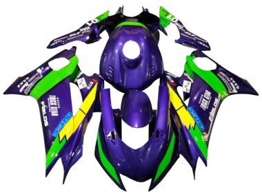 Best 2017-2023 Yamaha YZF 600 R6 Motorcycle Fairings - Green Purple Yellow Black Trick Star UK