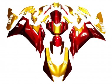 Best 2017-2023 Yamaha YZF 600 R6 Motorcycle Fairings - Gold Red UK
