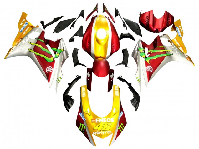 2017-2023 Yamaha YZF 600 R6 Motorcycle Fairings - Gold Red Green Monster UK