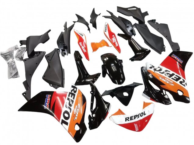 2011-2015 Honda CBR250RR Motorcycle Fairings - Orange White Red Black Glossy HRC Repsol UK