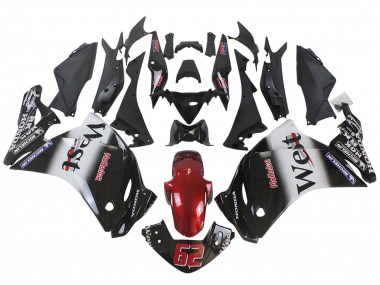 Best 2011-2015 Honda CBR250RR Motorcycle Fairings - Glossy Black White West Red HRC 62 UK