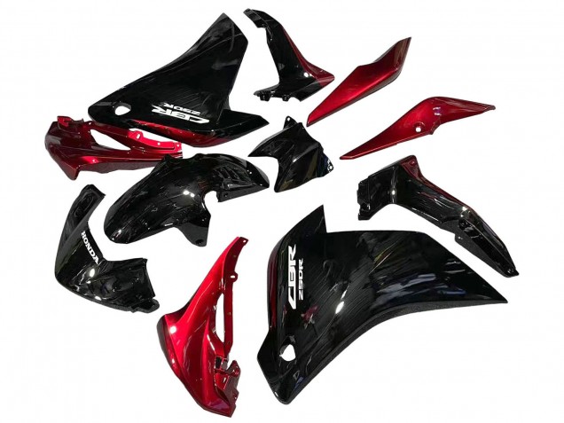 2011-2015 Honda CBR250RR Motorcycle Fairings - Glossy Black Red UK