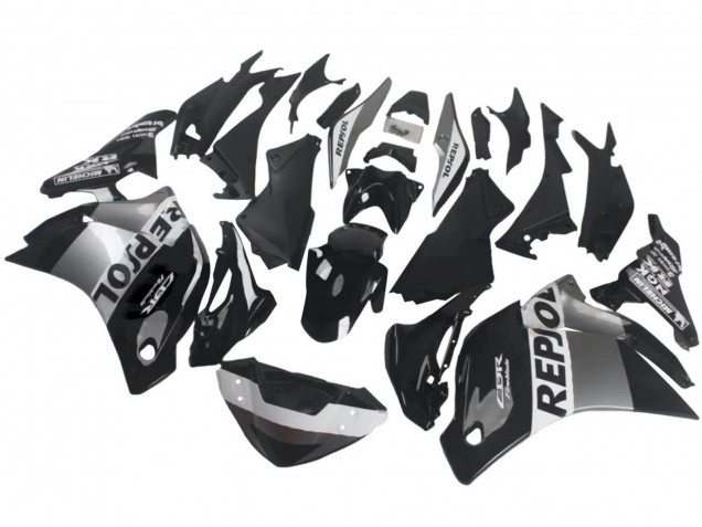 2011-2015 Honda CBR250RR Motorcycle Fairings - Silver White Glossy Black Repsol UK