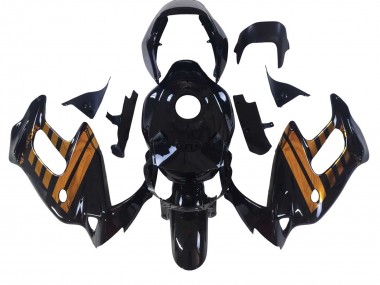 Best 1997-2005 Honda VTR1000F Motorcycle Fairings - Glossy Black Gold UK